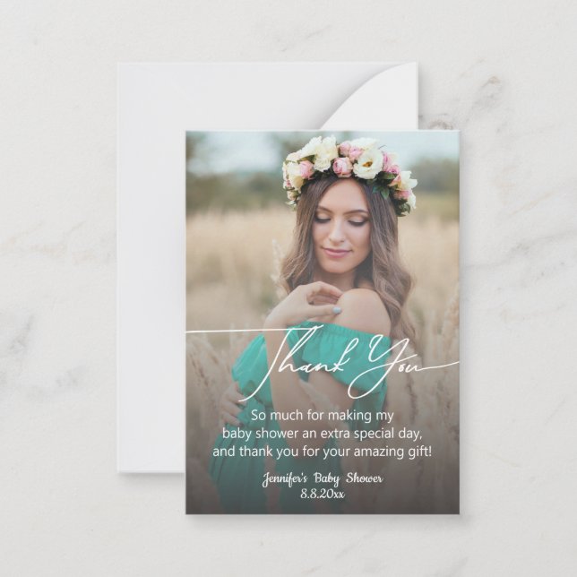 Tack för det moderna handskriftsprogrammet för bab anteckningskort (Framsida)