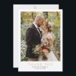 Tack för det moderna vita gräns-fotot bröllop<br><div class="desc">Jag uppskattar dina gäster i bröllop med den här eleganten och tack för ditt kort i personlig bröllop. Det här kortet har en vacker fotokortsdesign och ett uppriktigt meddelande som du kan anpassa med namn och bröllop.</div>