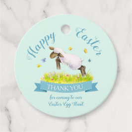 Tack för det söta akvblåblåa Påsk Gåvor Etiketter