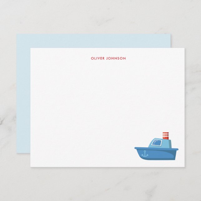 Tack för det tack du har för Cute boat Kids (Fram/baksida)