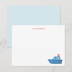 Tack för det tack du har för Cute boat Kids Kort