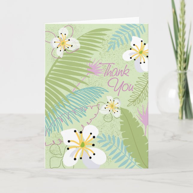 Tack för det tropiska Floran - illustration av Blo Kort (Framsida)