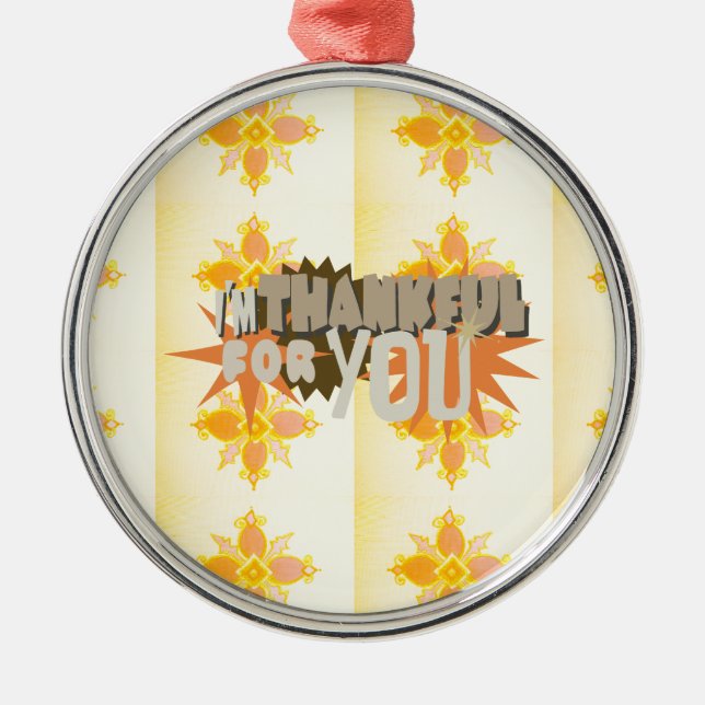 "Tack för dig" Ornament: En symbol för Kärlek Julgransprydnad Metall (Framsidan)