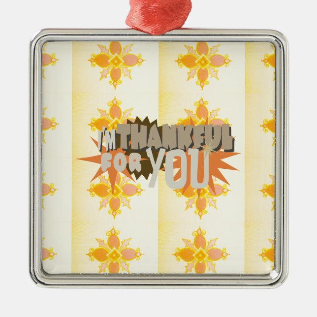 "Tack för dig" Ornament: En symbol för Kärlek Julgransprydnad Metall (Framsidan)