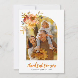 Tack för dig, thanksgivingens fotohälsningskort kort