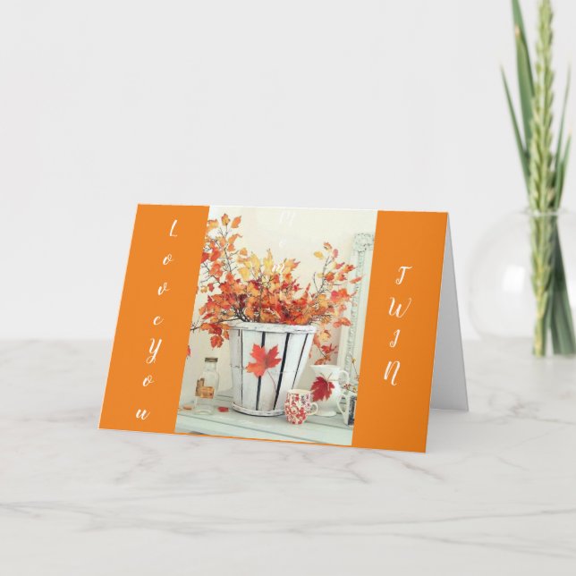 TACK FÖR DIG **TWIN** VID THANKSGIVING HELGKORT (Framsida)