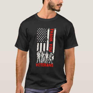 Tack för din amerikanska Flagga Veteran T Shirt
