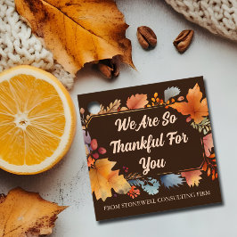 Tack för din Anpassningsbar Company Thanksgiving P Gåvor Etiketter
