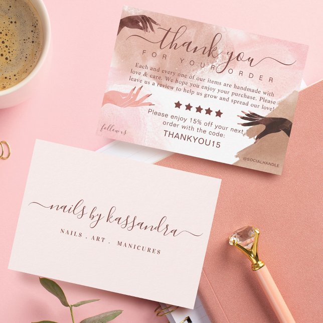 Tack för din beställning av Nail Art Business Revi Kort (Thank you for your Order Nail Art Business Review)