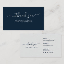 Tack för din beställning Blue Business Infogningko Visitkort