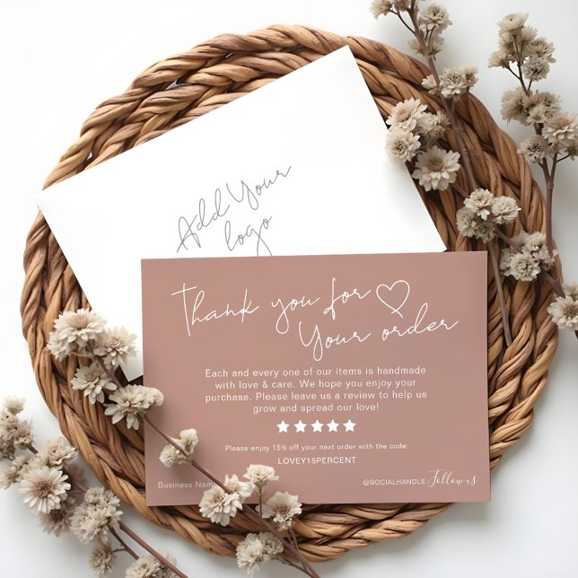 Tack för din beställning. Lämna oss en granskning Kort (Thank you for your Order Please Leave Us A Review)