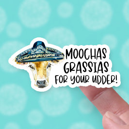 Tack för din beställningssnåla Cow Pun Business Klistermärken
