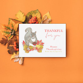 Tack för din ekorres Thanksgiving Kort