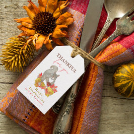 Tack för din ekorres Thanksgiving Presentetikett
