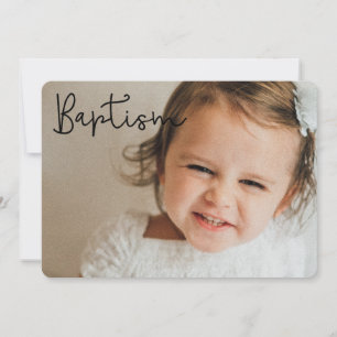 Tack för din Elegant och enkla Baptism Baby Kort