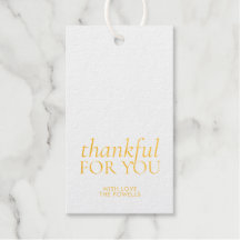 Tack för din Elegant Thanksgiving Gold Foil