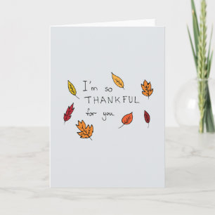Tack för din hand plockade-thanksgiving helgkort