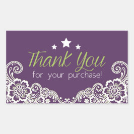 Tack för din inköpsdekal rektangulärt klistermärke