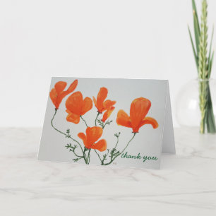 Tack för din Kalifornien Poppy Kort