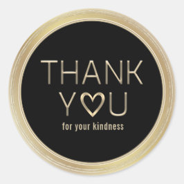 Tack för din kändishet Guld Runt Klistermärke