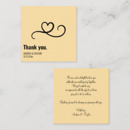 Tack för din kortanteckning i Modern Heart Bröllop Anteckningskort
