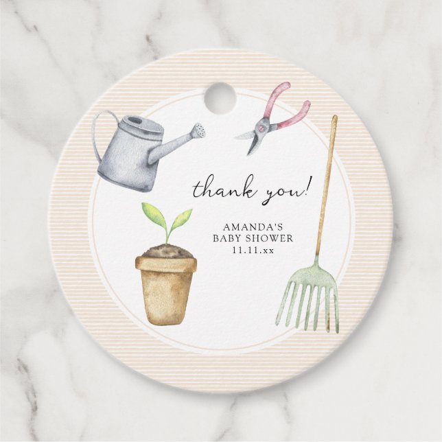 Tack för din lilla barnsköljning. gåvor etiketter (Framsida)