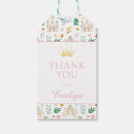 Tack för din lilla prinsessa-födelsedflicka presentetikett