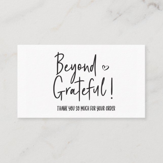 Tack för din mindre ordermärkning visitkort (Framsida)