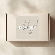 Tack för din moderna beige-förpackning