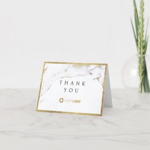 Tack för din moderna faux guld marble luxe-affär kort