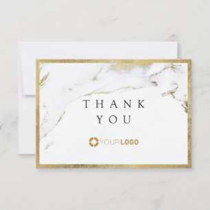 Tack för din moderna faux guld marble luxe-affär kort