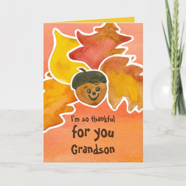 Tack för din morson Happy thanksgiving. Helgkort (Framsida)