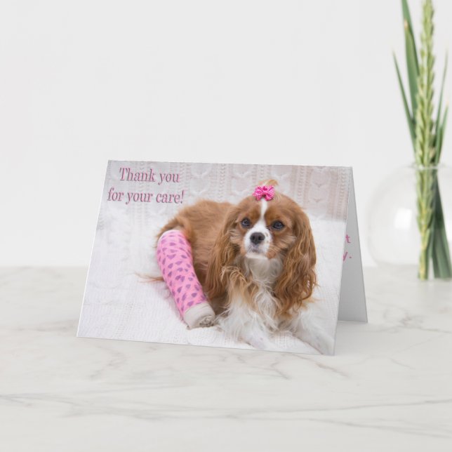 Tack för din omsorg King Charles Spaniel Kort (Framsida)