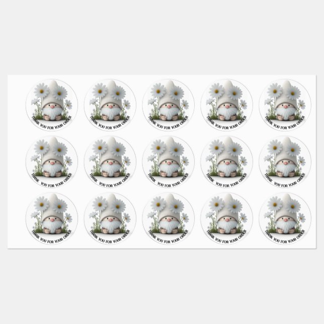 Tack för din order Gnome Stickers (Ark)