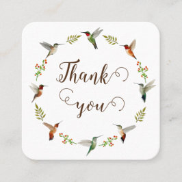 Tack för din order Hummingbird WAN Fyrkantigt Visitkort