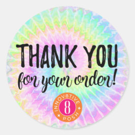 Tack för din ordertid, färgämne Innov8tive + Posh Runt Klistermärke