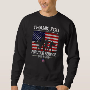 Tack för din patriotiska veterinärdag lång ärmad tröja