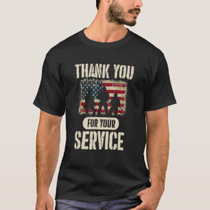 Tack för din patriotiska veterinärdag t shirt
