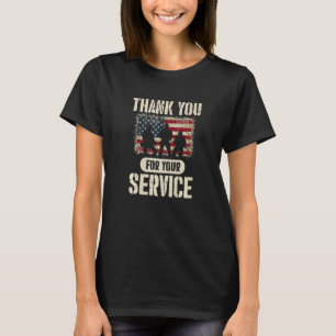 Tack för din patriotiska veterinärdag t shirt