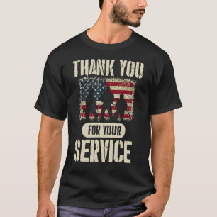 Tack för din patriotiska veterinärdag t shirt