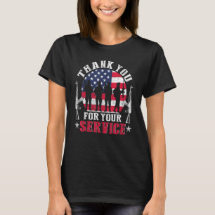 Tack för din patriotiska veterinärdag t shirt