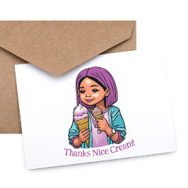 "Tack för din roligt!" Ice Cream Cones! Klistermärken