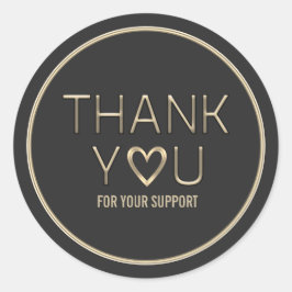 Tack för din support runt klistermärke