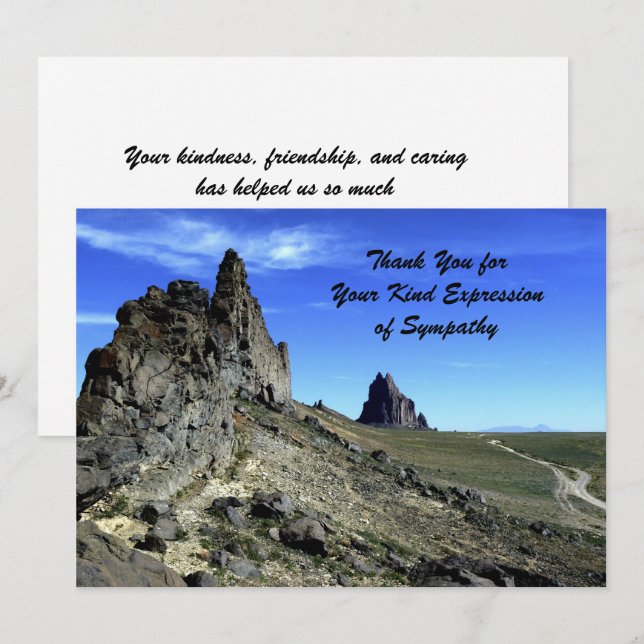 Tack för din sympati, Shiprock Note-kort Kort (Fram/baksida)