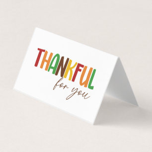 Tack för din Thanksgiving Beat Bag Topper. Visitkort