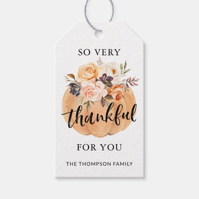 Tack för din Thanksgiving Friendsgiving Presentetikett (Framsidan)