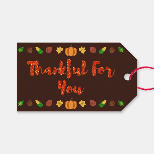 Tack för din Thanksgiving Presentetikett (Framsidan (Horisontell))