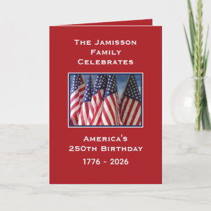 Tack för din tjänst Amerikas 250-årsjubileum Kort
