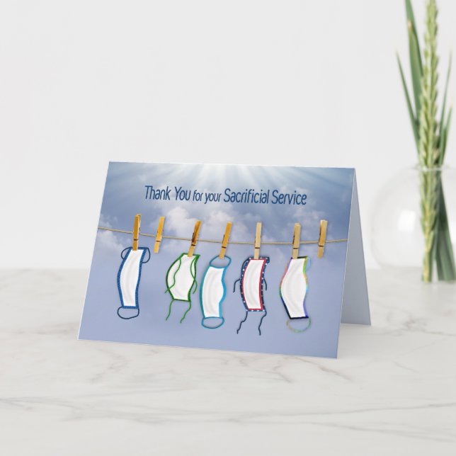 Tack för din tjänst, Coronavirus COVID-19, Kort (Framsida)