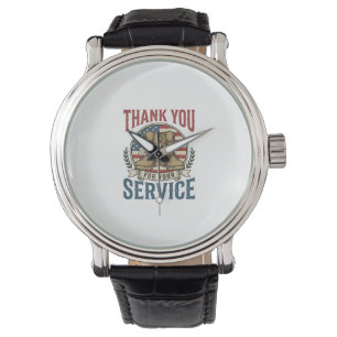 Tack för din tjänst Militära stövlar Tröja De Armbandsur